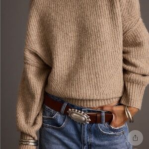 12th Tribe Beige Women's Sweater